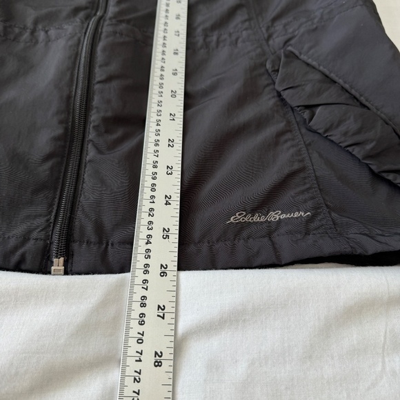 Eddie Bauer Travex Women's XL Windbreaker Jacket Full Zip Black Roll Tab Sleeve - Picture 14 of 16